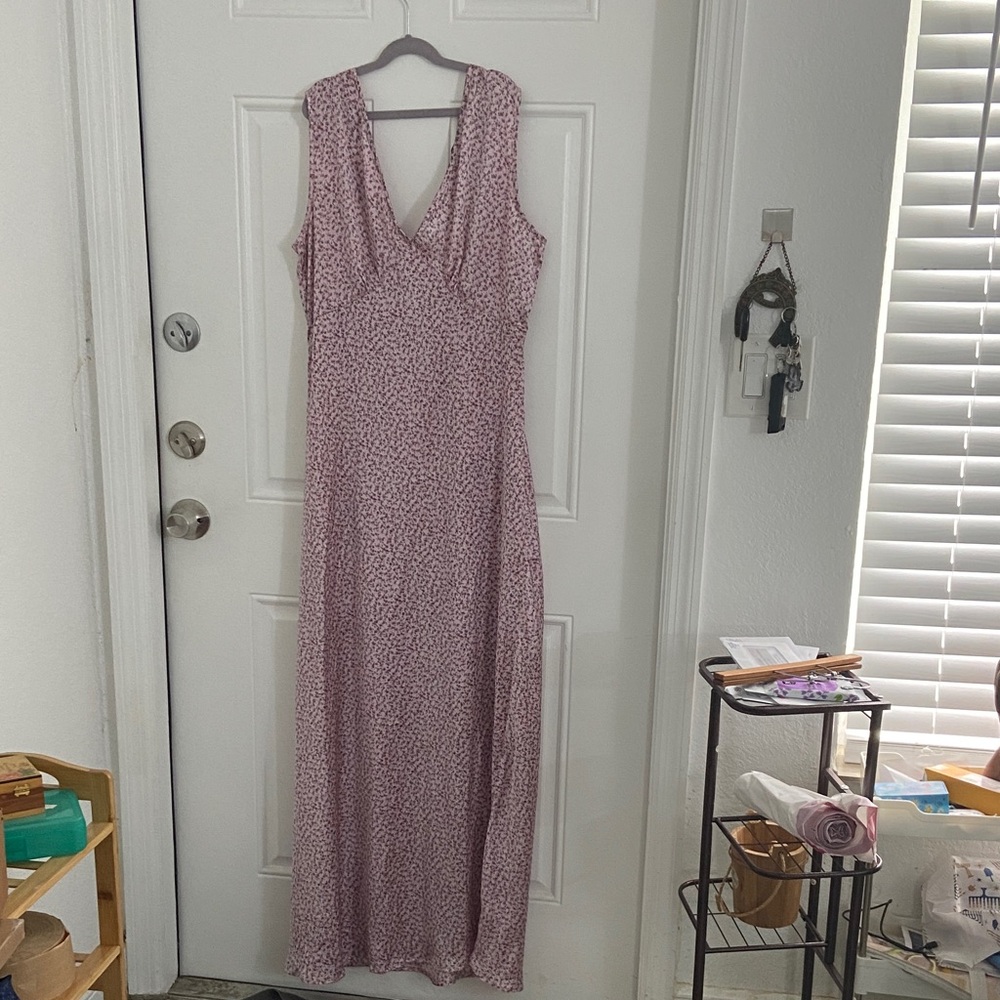 Nasty Gal Pink Patterned Maxi Dress